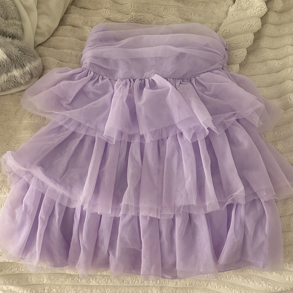 Beginning Boutique Strapless Lavender Dress